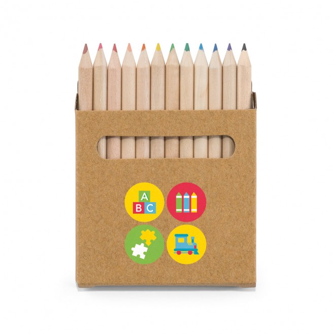 Caixa Com 12 Lápis de Cor personalizada