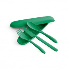 Conjunto de 3 de talheres em fibra de bambu Personalizado