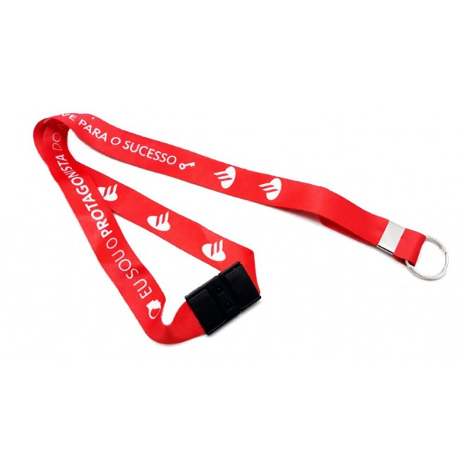 Cordão para crachá COM TRAVA DE SEGURANÇA personalizado