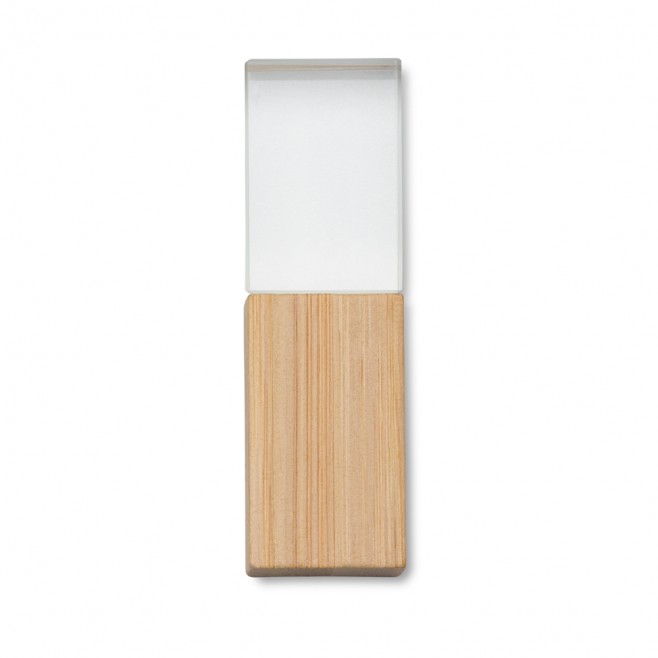 Pen Drive Cristal Bambu Capacidade de 4 a 64 Gb, memória 2.0 e 3.0