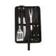 Kit Para Churrasco Promocional Com 4 Peças Com Estojo