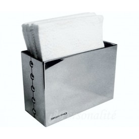 Porta Guardanapo fechado de aço inox.