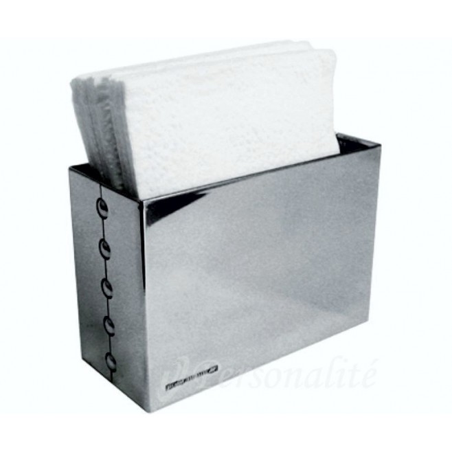 Porta Guardanapo fechado de aço inox.