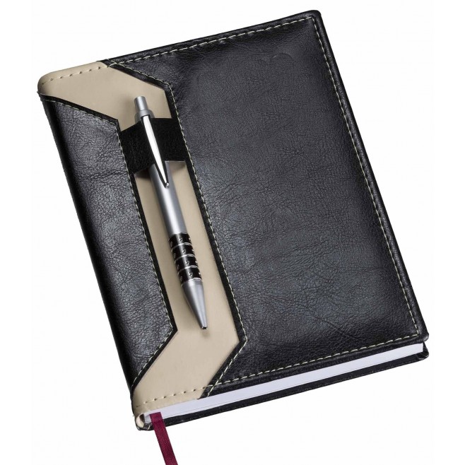 Agenda Diária Personalizada Com Porta Caneta