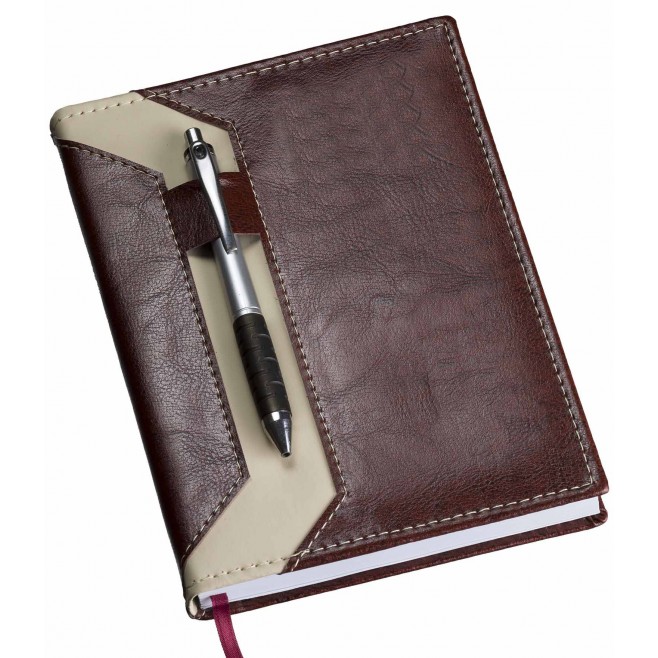 Agenda Diária Personalizada Com Porta Caneta