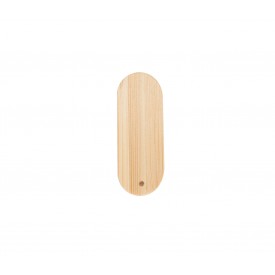 Pen Drive giratório oval de bambu Capacidade de 4 a 64 Gb, memória 2.0 e 3.0