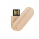 Pen Drive giratório oval de bambu Capacidade de 4 a 64 Gb, memória 2.0 e 3.0