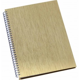 Caderno Grande Permanente Capa Metalizada Lisa e Wire-O Prata 205X275Mm