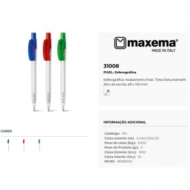 Caneta Esferográfica italiana Maxema Personalizada