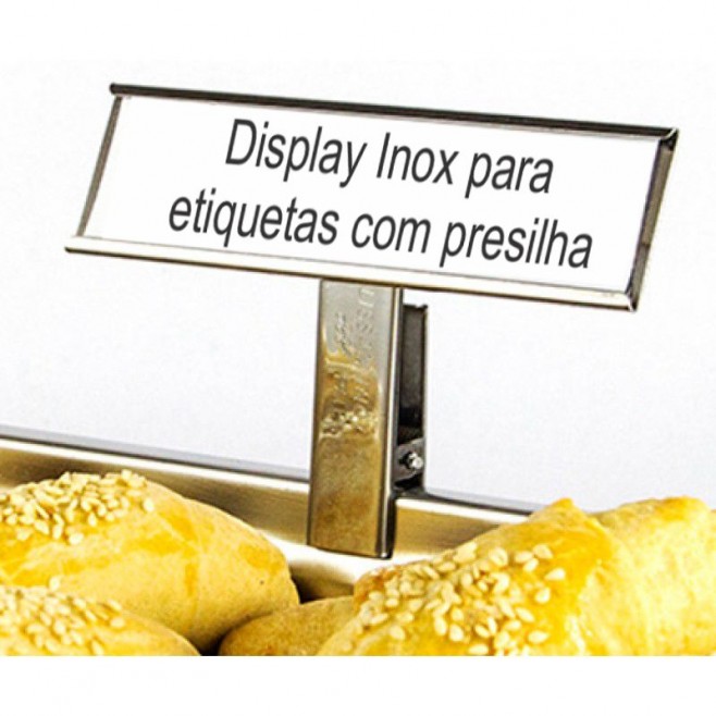Display Inox Para Etiquetas Com Presilha