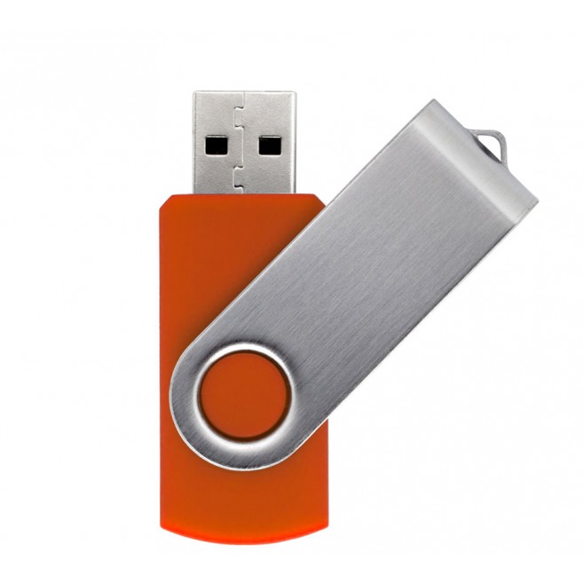 Pen Drive Giratório Metálico Capacidade de 4 a 64 Gb, memória 2.0 e 3.0
