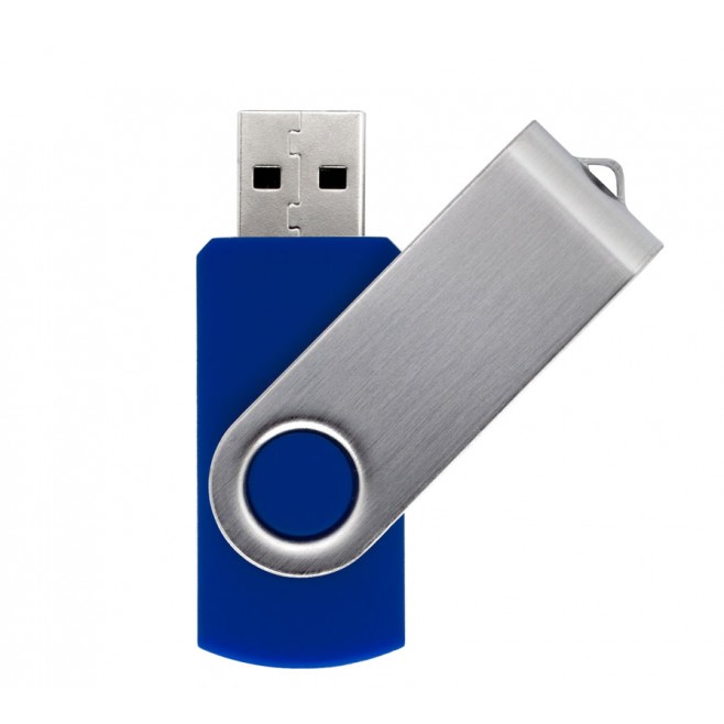 Pen Drive Giratório Metálico Capacidade de 4 a 64 Gb, memória 2.0 e 3.0