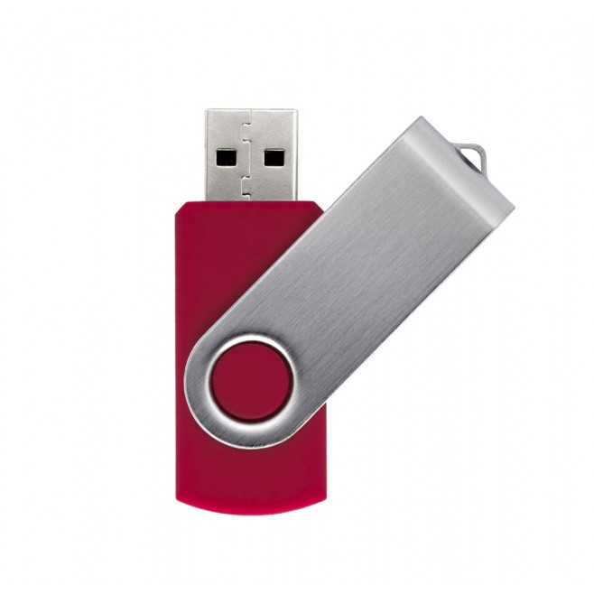 Pen Drive Giratório Metálico Capacidade de 4 a 64 Gb, memória 2.0 e 3.0