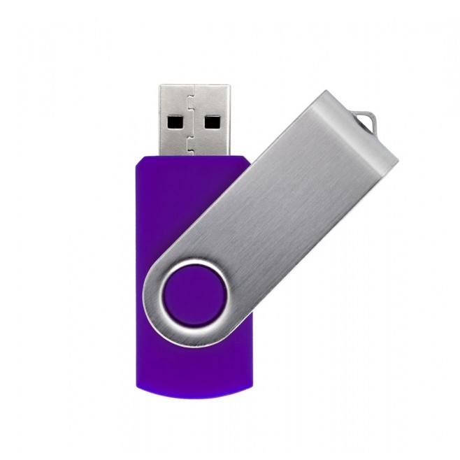 Pen Drive Giratório Metálico Capacidade de 4 a 64 Gb, memória 2.0 e 3.0