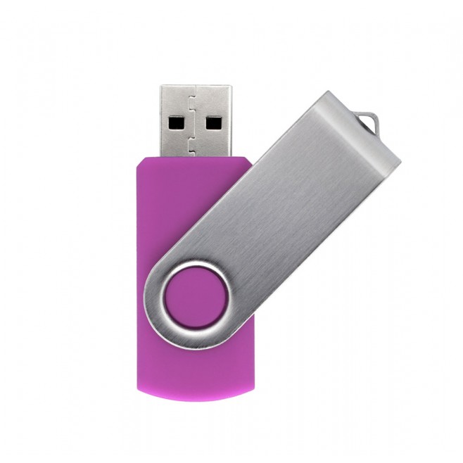 Pen Drive Giratório Metálico Capacidade de 4 a 64 Gb, memória 2.0 e 3.0