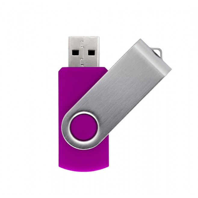 Pen Drive Giratório Metálico Capacidade de 4 a 64 Gb, memória 2.0 e 3.0