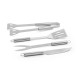 Kit churrasco em caixa bambu com 4 utensílios
