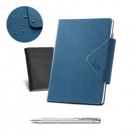 Agenda diária com fecho magnético personalizada