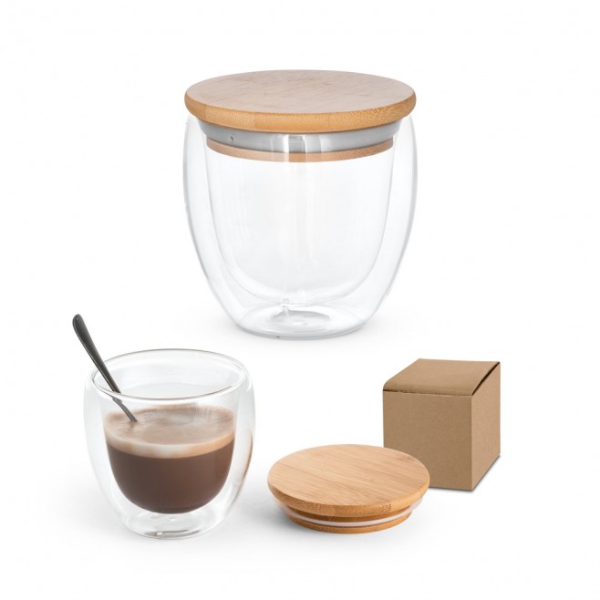 Copo de viagem em vidro  250ml Personalizado