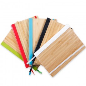 Caderneta em Bambu personalizado