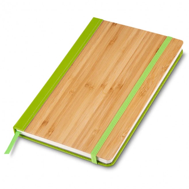 Caderneta em Bambu personalizado