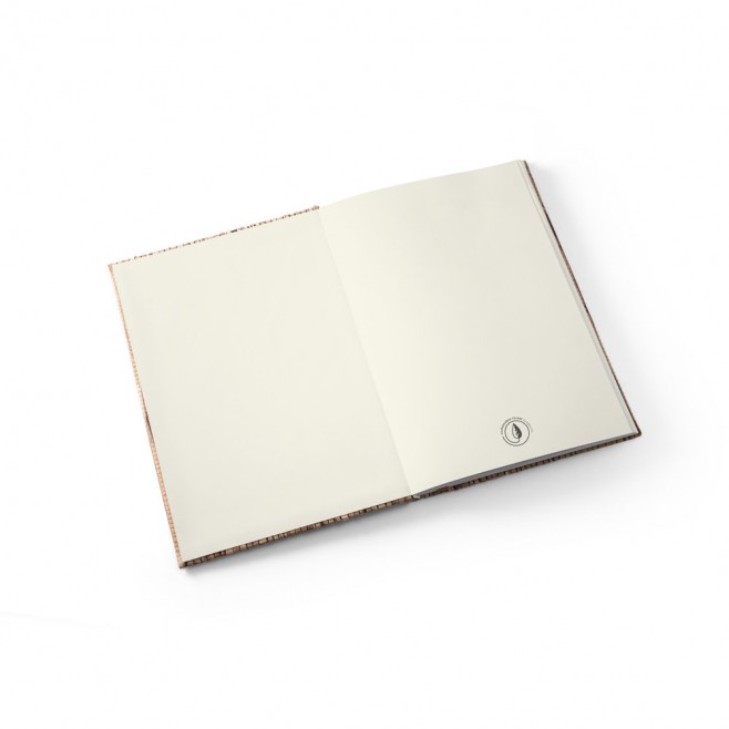 Caderno A5 Com Capa Dura em Palha Natural150 X 210 Mm Para Brinde Personalizado
