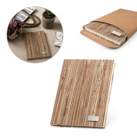 Caderno A5 Com Capa Dura em Palha Natural150 X 210 Mm Para Brinde Personalizado