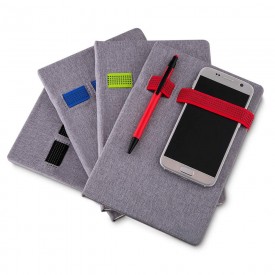 Caderno porta caneta e celular
