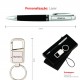 Conjunto Caneta e Chaveiro em Metal  Personalizada
