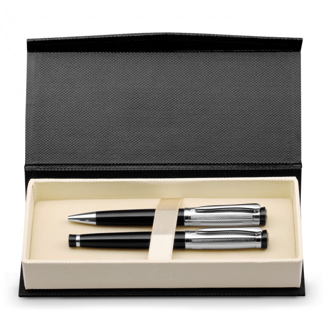 Conjunto de  canetas roller e esferográfica personalizado 