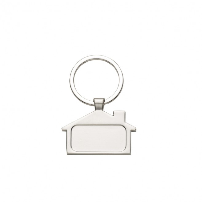 Chaveiro Personalizado em Metal Fosco Formato Casa