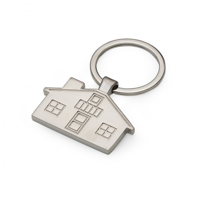 Chaveiro Personalizado em Metal Fosco Formato Casa