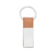 Chaveiro Metal Com Couro Sintetico