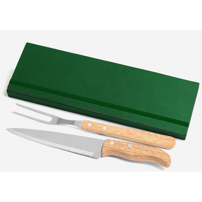 Conj de Garfo e Faca Inox Para Brinde Personalizado