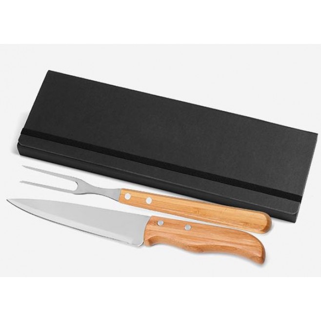 Conj de Garfo e Faca Inox Para Brinde Personalizado
