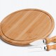 Conj Para Queijo em Bambu / Inox - 3 Pçs