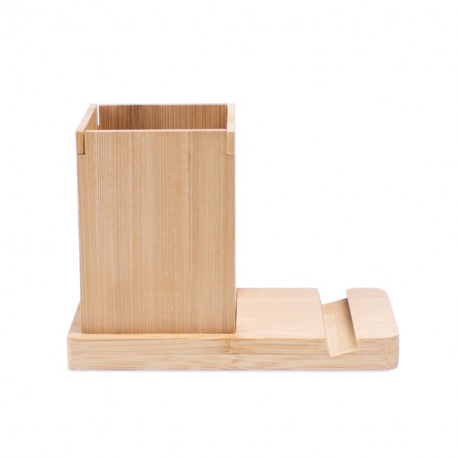 Conjunto de secretária com suporte para celular e copo