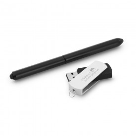 Caneta Esferográfica e Pen Drive 8 Gb Personalizada