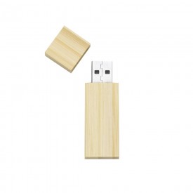 Conjunto  Estojo e Pen Drive  Bambu Capacidade de 4 a 64 Gb, memória 2.0 e 3.0