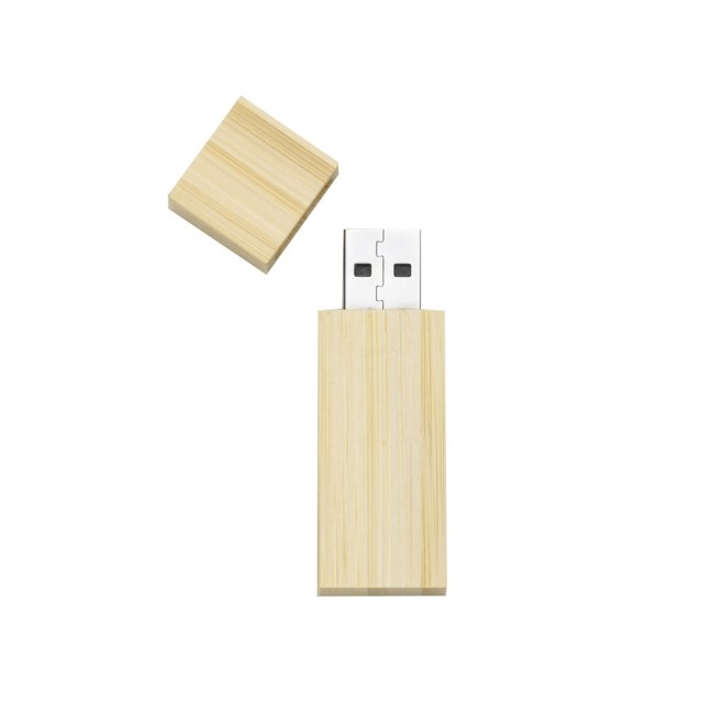 Conjunto  Estojo e Pen Drive  Bambu Capacidade de 4 a 64 Gb, memória 2.0 e 3.0