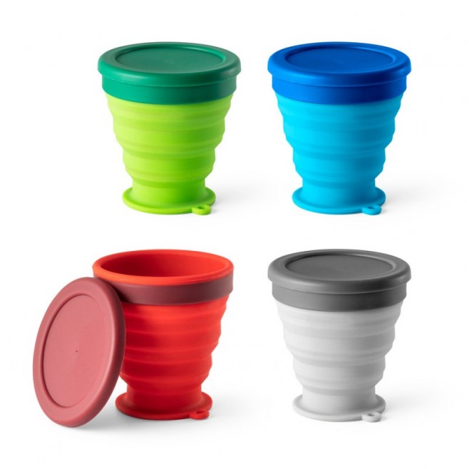 Copo de Viagem Dobrável Promocional  240ml