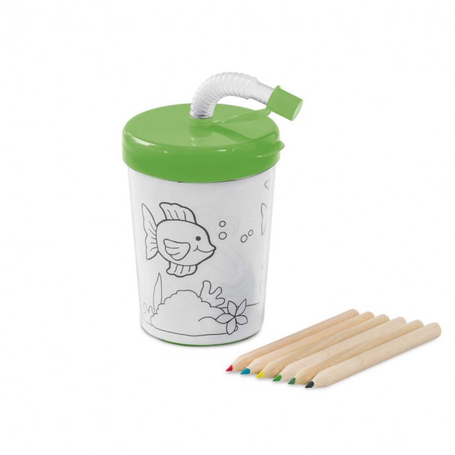 Copo Infantil  de 200ml  Com Canudo Personalizado