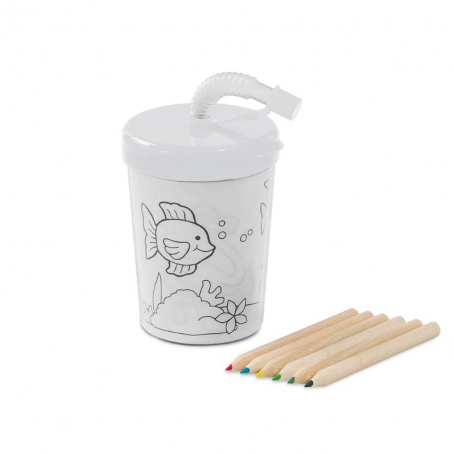 Copo Infantil  de 200ml  Com Canudo Personalizado