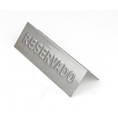 Placa de Reservado em Aço Inox