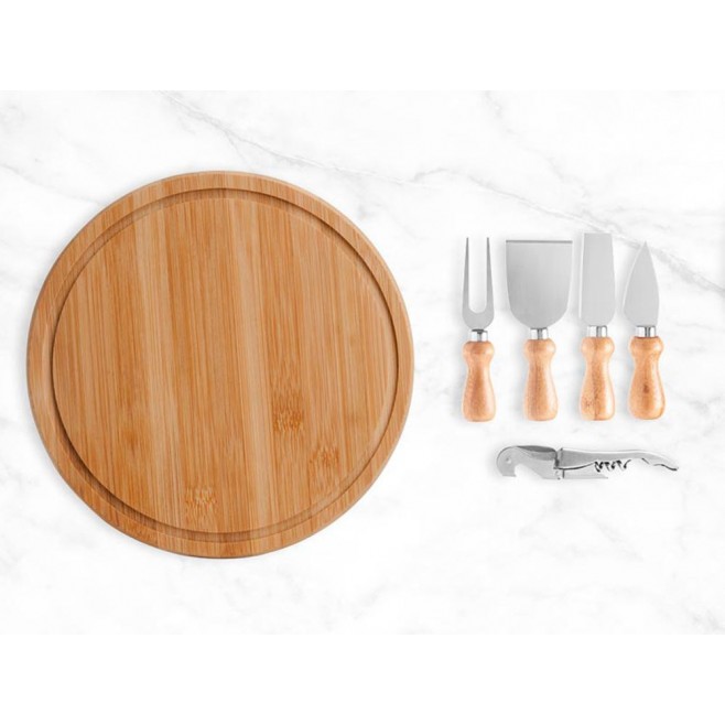 Kit Queijo e Vinho Com Abridor Saca Rolhas- 8 Pçs