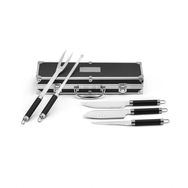 Kit Churrasco 5 Peças em Maleta de Alumínio Personalizado