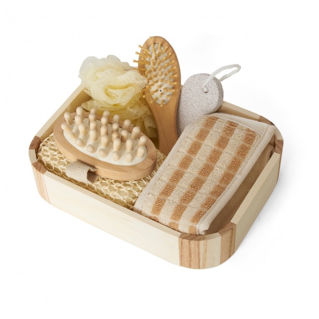 Kit Banho de Madeira Com 6 Peças Personalizado