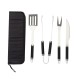 Kit Para Churrasco Promocional Com 4 Peças Com Estojo