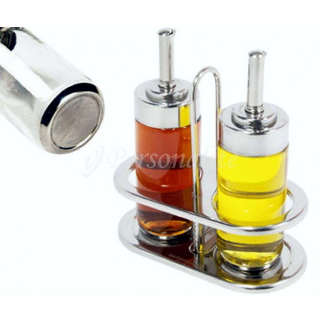 Kit Galheteiro em vidro e inox
