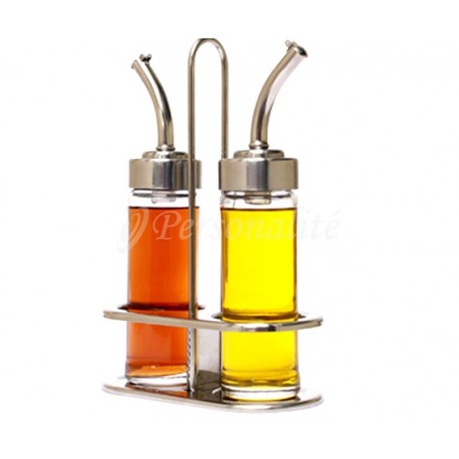 Kit Galheteiro em vidro e inox